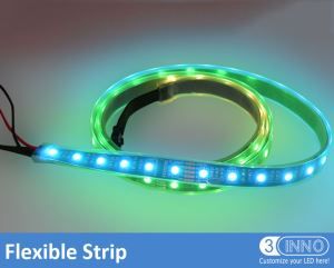 60pcs tira Flexible 10 Pixel cinta Flexible RGB LED tira luz DC24V LED DMX LED tira IP65 cinta cinta tira LED Video cinta compatible con Madrix cinta muestra tiras de LEDs de publicidad